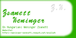 zsanett weninger business card